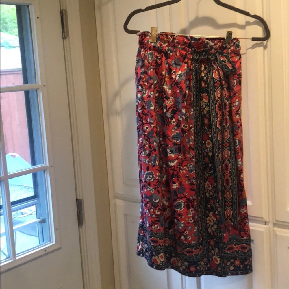 Bright Floral Wrap Skirt
